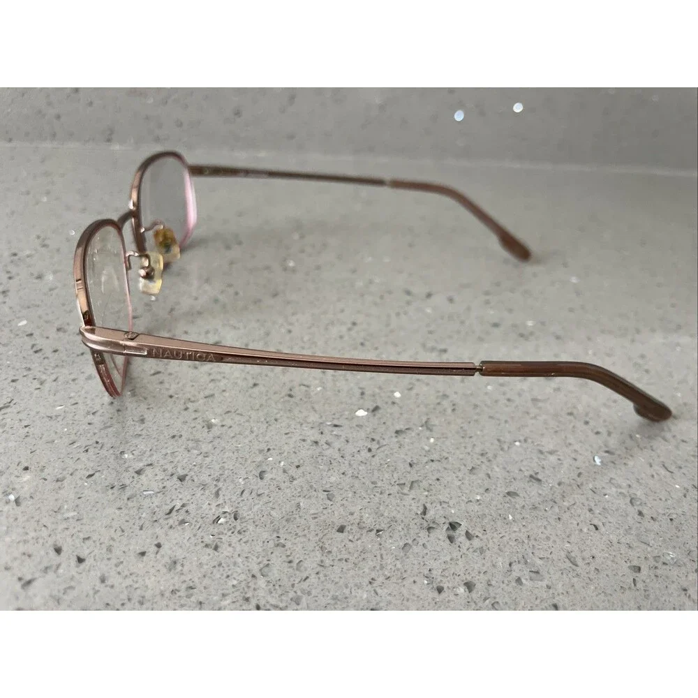 NAUTICA N 7134 005 DARK BROWN 50-18-140 FLEX HINGES Frames ONLY Half Rim Bronze